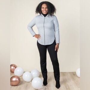 🌙 RACK Ness Light Gray Zip-Up Hooded light Jacket